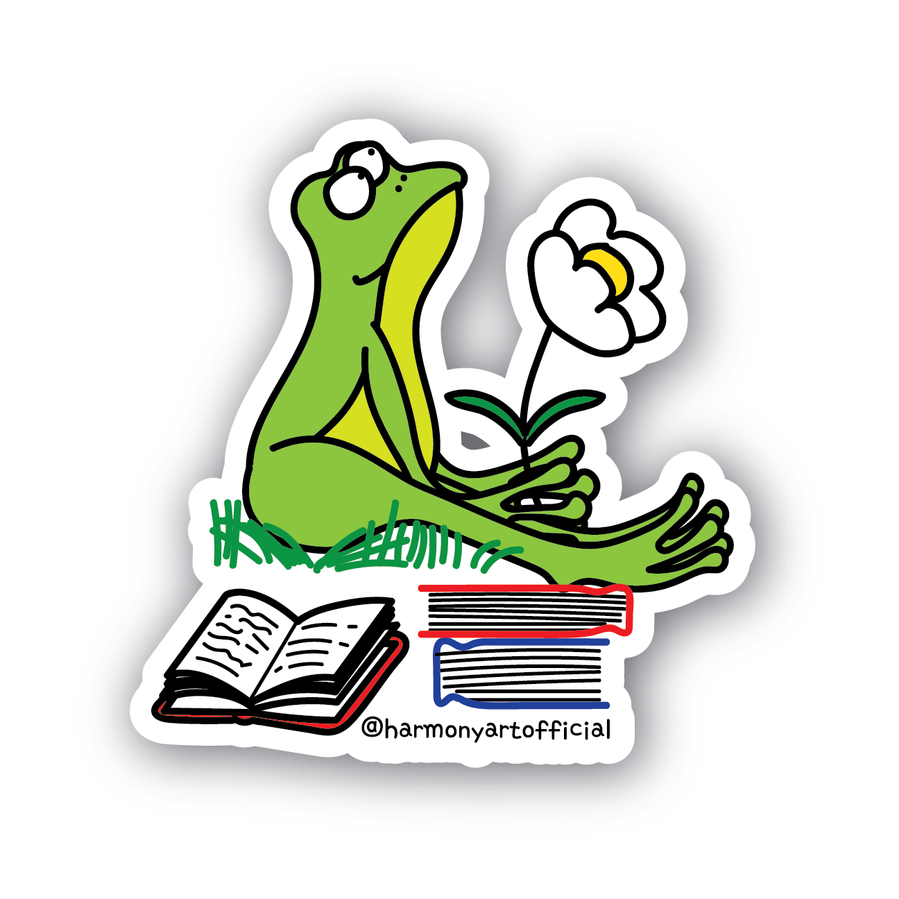 Book Frog Sticker