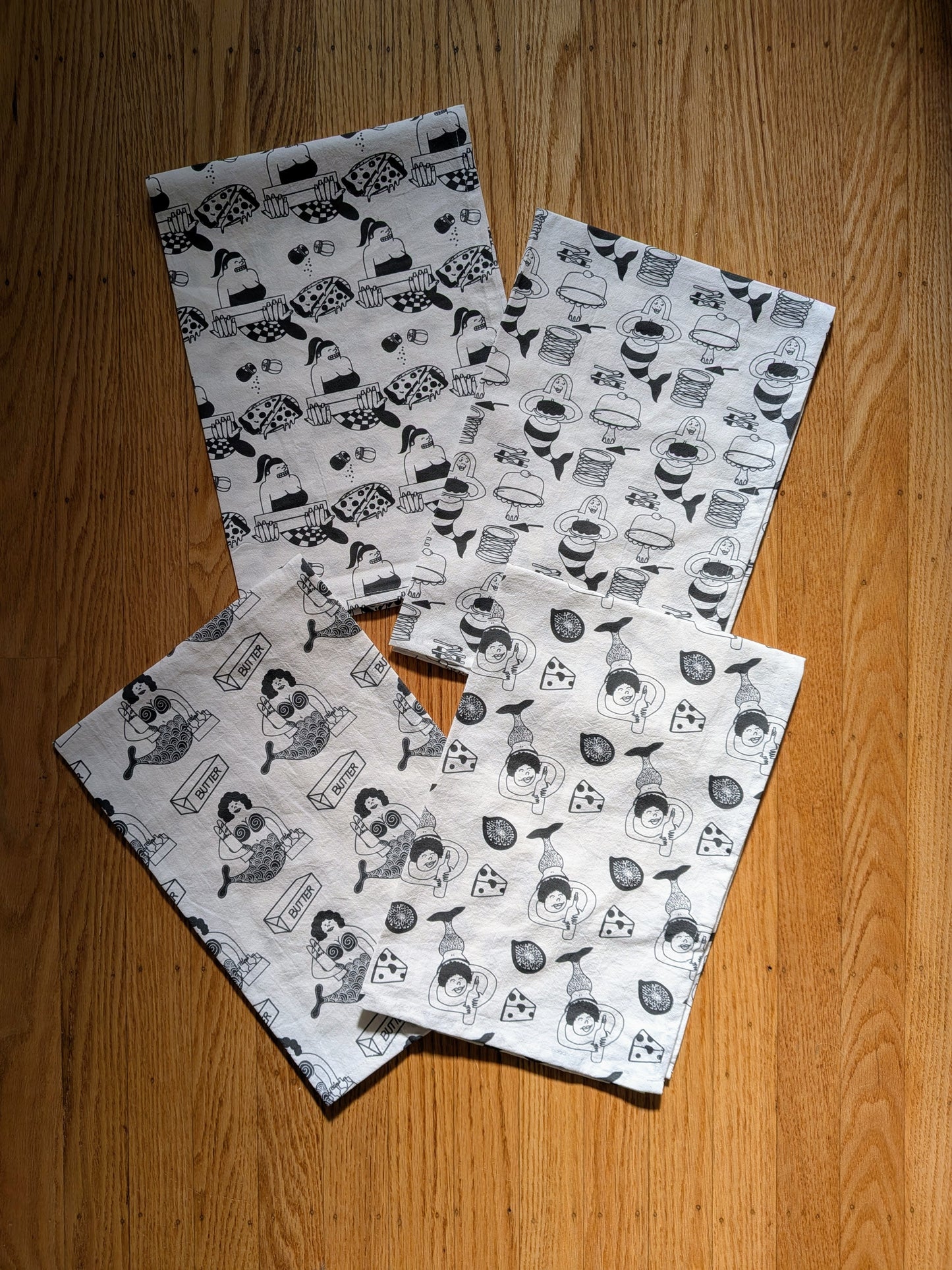 Fancy Mermaid kitchen tea towel