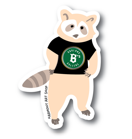 Oakland Ballers Leucistic Raccoon