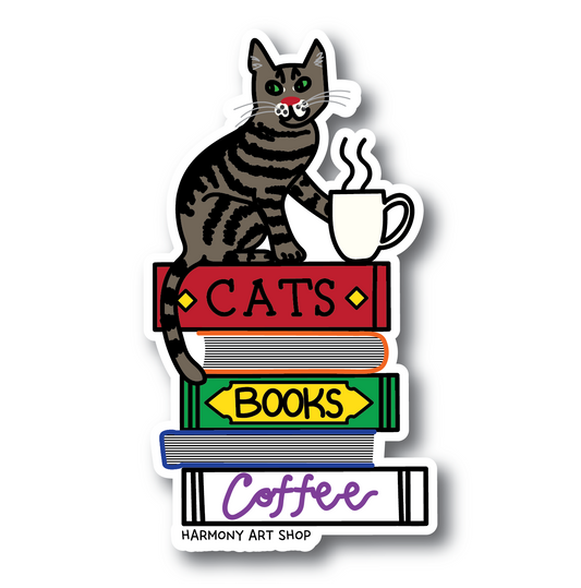 Cats Books Coffee