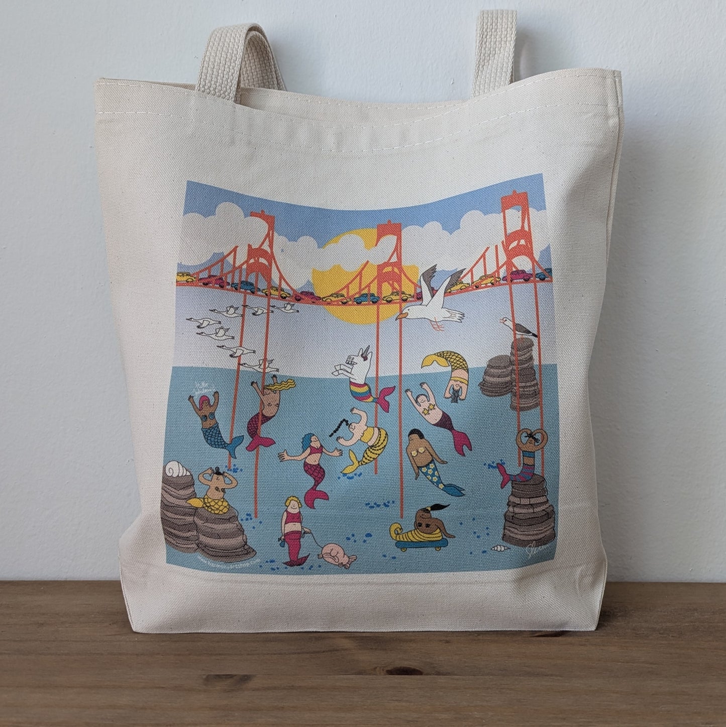 Golden Gate Mermaids tote bag