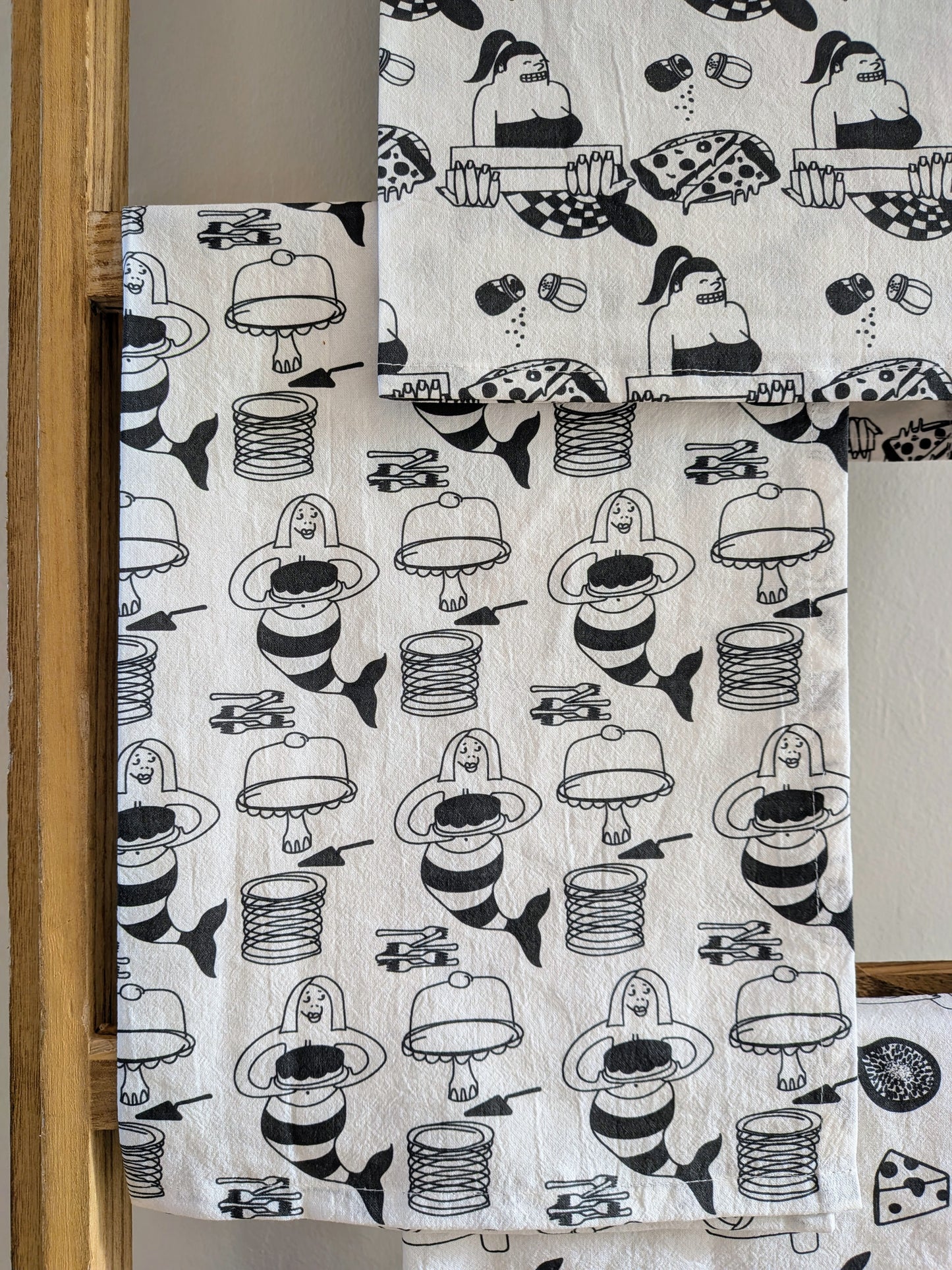 Cake Mermaid kitchen tea towel