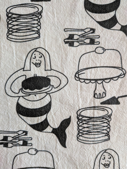 Cake Mermaid kitchen tea towel