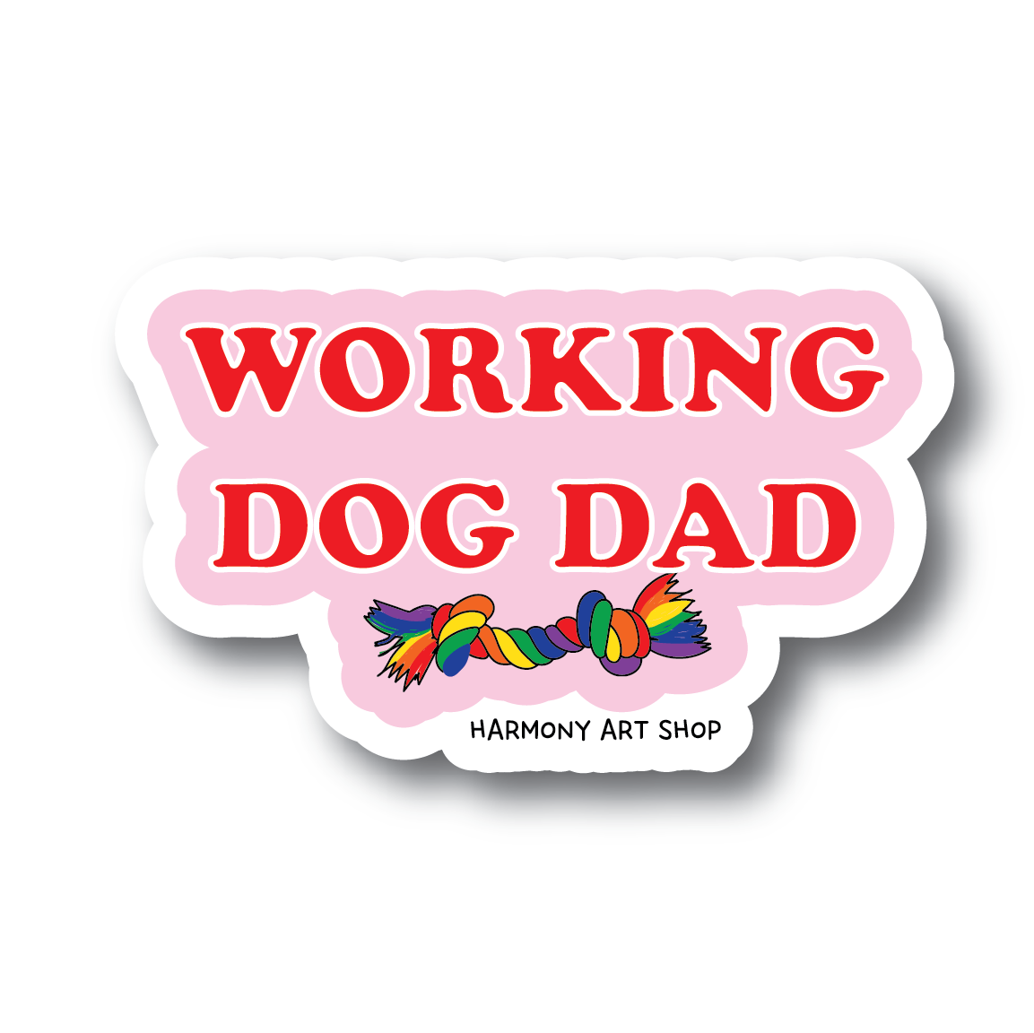 Working Dog Dad Rope Toy Sticker