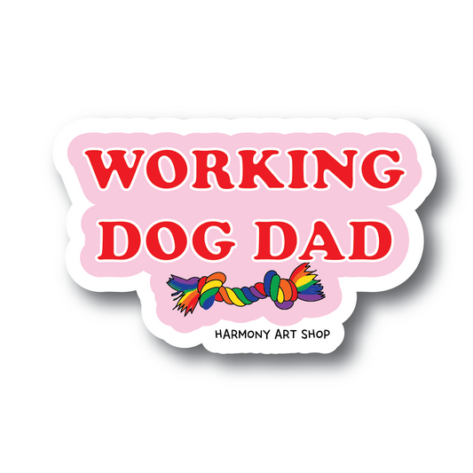 Working Dog Dad Rope Toy Sticker